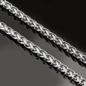 JAREDS NEW SOLID WHEAT  CHAIN 23” necklace stainless New original tags attached